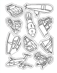 Malbuch-Stickerbuch für Jungen