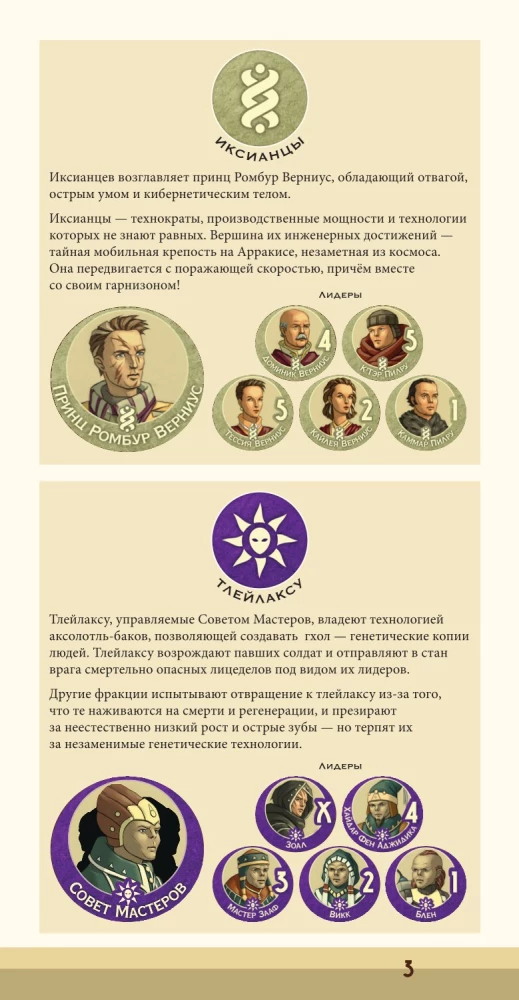 Настольная игра - Дюна. Иксианци и Тлейлаксу. Война, Дипломатия и Предательство (дополнение)