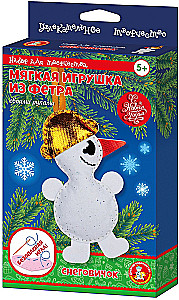 Мягкая игрушка из фетра своими руками - Снеговик