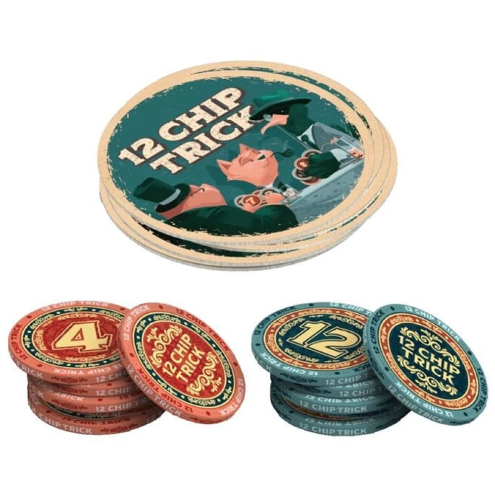 Galda spēle - 12 Chip trick. 12 žetoni
