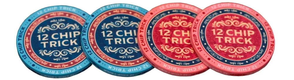Galda spēle - 12 Chip trick. 12 žetoni