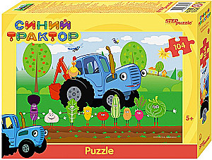 Пазл 104 - Синий трактор