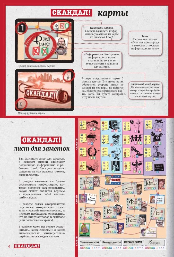 Настольная игра - Скандал