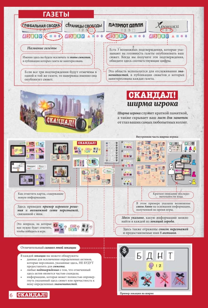 Настольная игра - Скандал