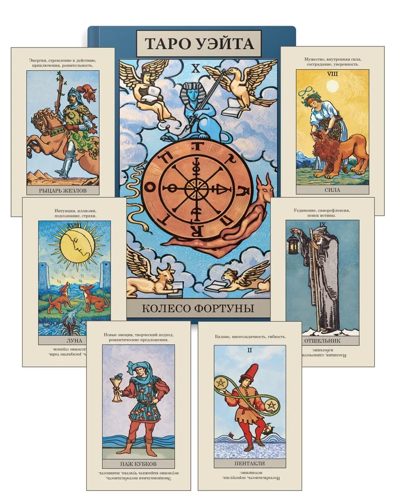 Tarot von Rider-Waite (78 Arkana + Broschüre)