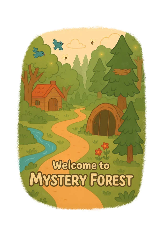 Der Wald Detektiv auf Englisch. Lesen mit Freude und das Niveau erhöhen: A1