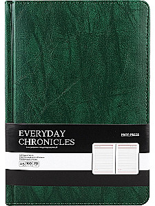 Ikdienas grāmatiņa A5 Everyday Chronicles — Emerald, nedatēta, 160 lapas, zaļa