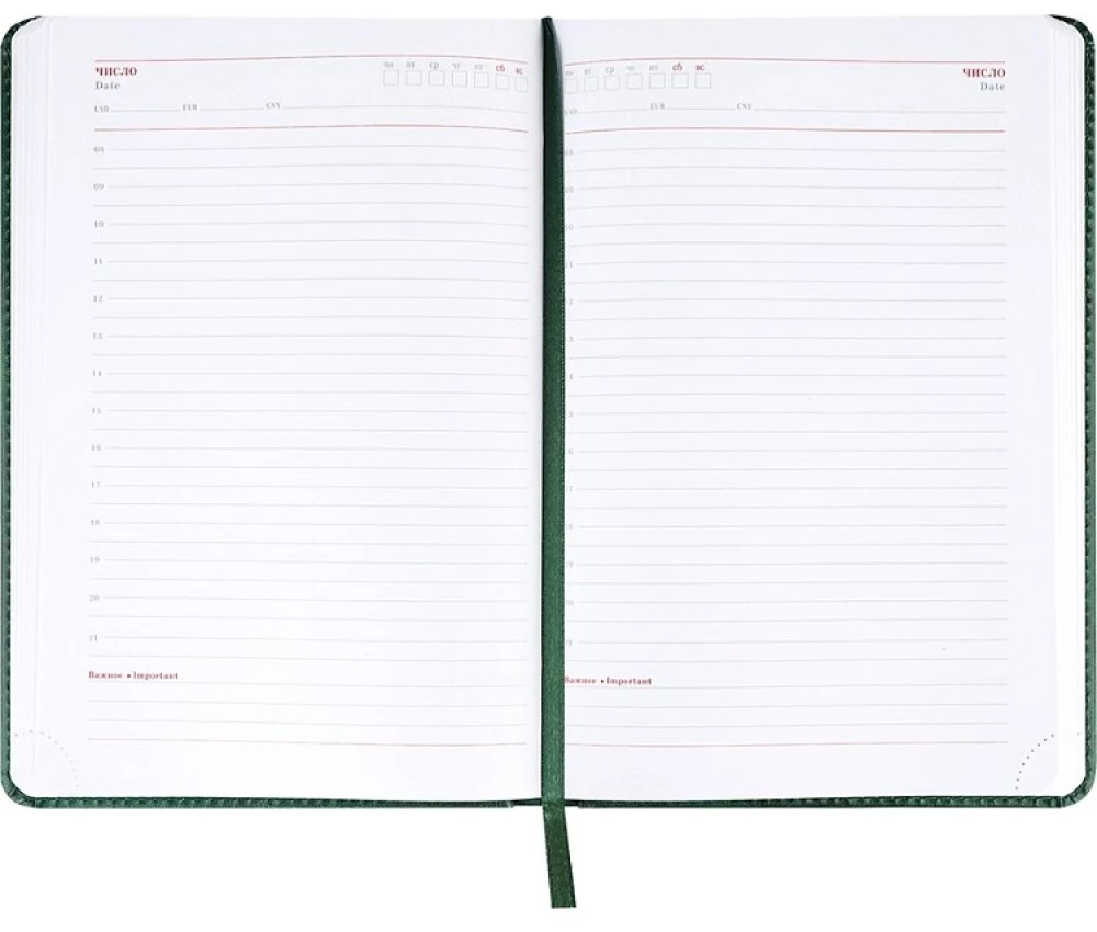 Ikdienas grāmatiņa A5 Everyday Chronicles — Emerald, nedatēta, 160 lapas, zaļa
