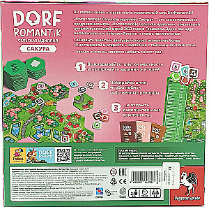 Brettspiel - Dorfromantik. Ländliche Idylle. Sakura