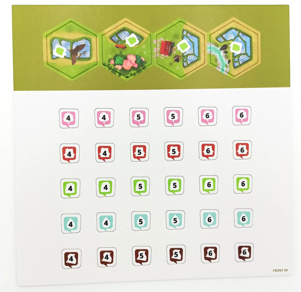 Brettspiel - Dorfromantik. Ländliche Idylle. Sakura