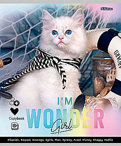 A5 piezīmju grāmatiņa - Burvīgie kaķīši – 1, 48 lapas, rūtiņas, dažādībā