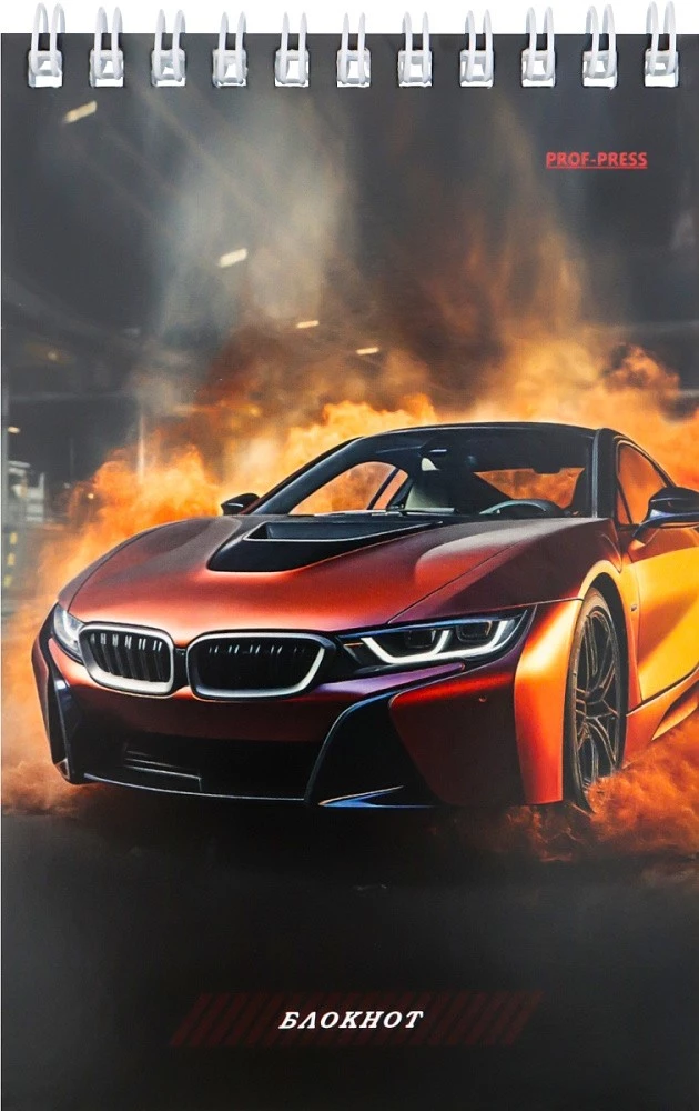 Bloknot A6 - Premium auto – 1, 40 lapas, uz spirāles, dažādībā