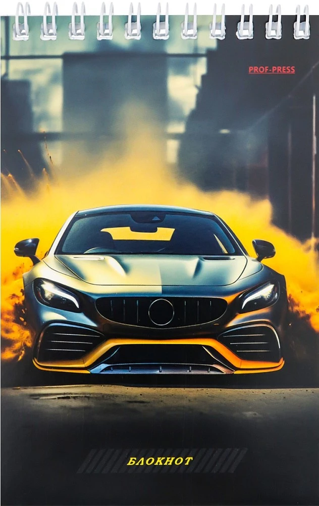 Bloknot A6 - Premium auto – 1, 40 lapas, uz spirāles, dažādībā
