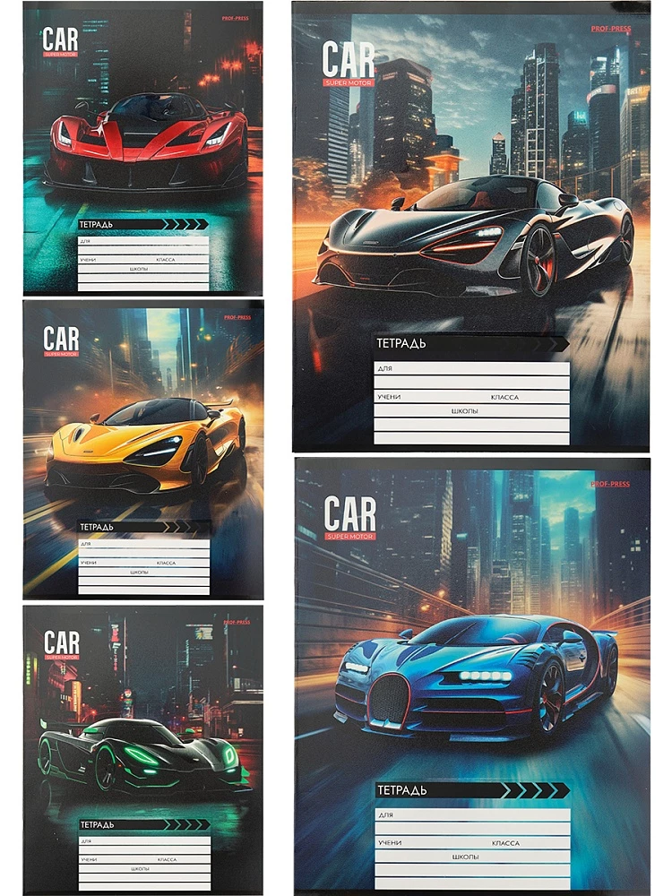 A5 piezīmju grāmatiņa - Autosports nakts pilsētā, 12 lapas, rūtiņa, dažādība