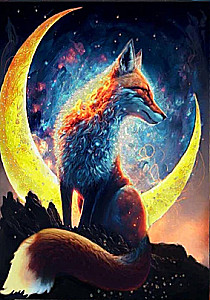 Crystal Diamond Painting by Numbers 40x50 - Fiery Fox
