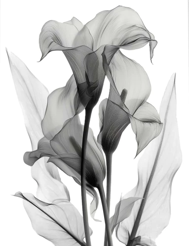 Paint by Numbers 40x50 cm - Monochrome Callas