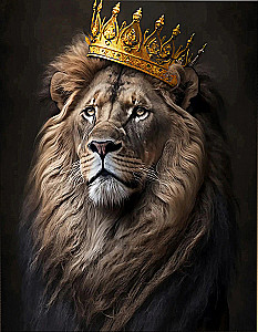 Painting by Numbers Black Canvas with Gold Leaf 40x50 - The Lion King
