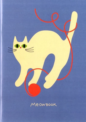 Notizbuch A6 - Miau Buch blau