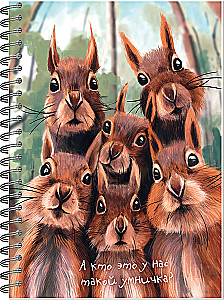 Sketchbook for Doodles – Mordaшki.Squirrels, A5, 60 sheets, unlined