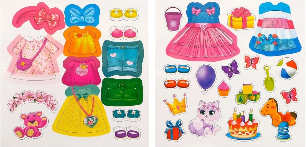 Magnetic Book-Toy. Dress the Doll