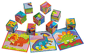 Smart Cubes in a Tray. 9 pieces. Cheerful Dinosaurs