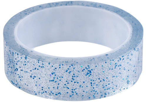 Inflatable glitter tape, color blue, 3 meters
