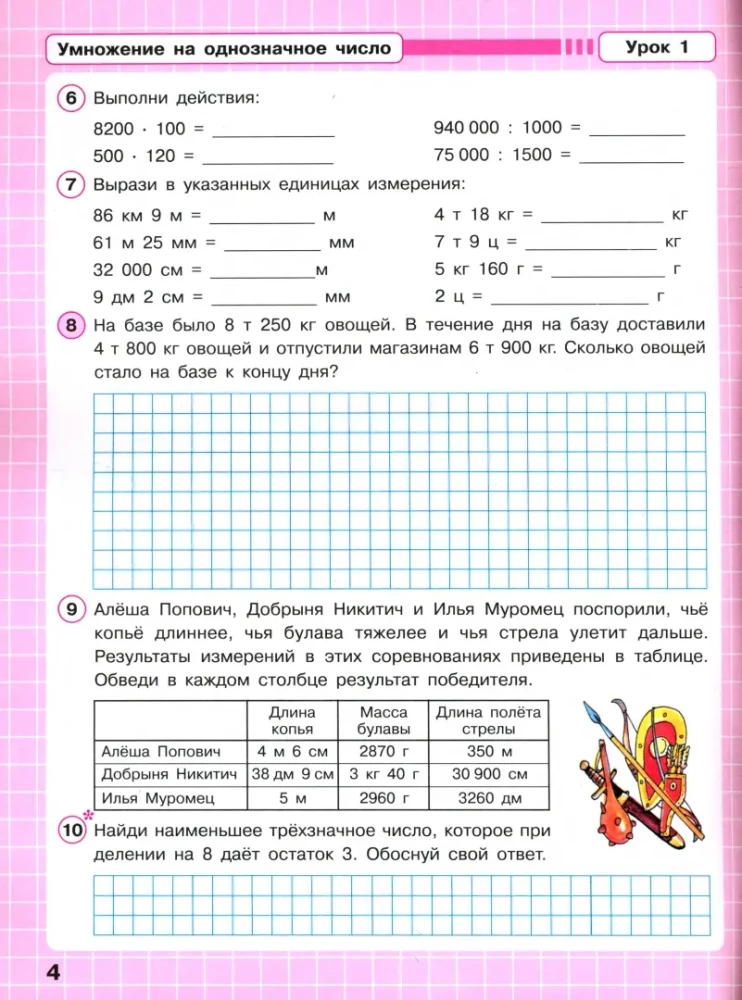 Mathematics. Grade 3. Workbook. Advanced Level. Part 2