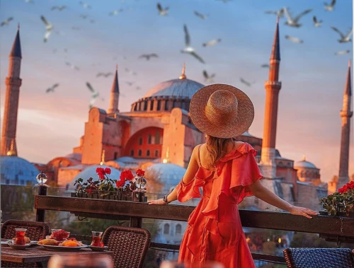 Numbrite joonistus 40x50 - Istanbul. Hagia Sophia