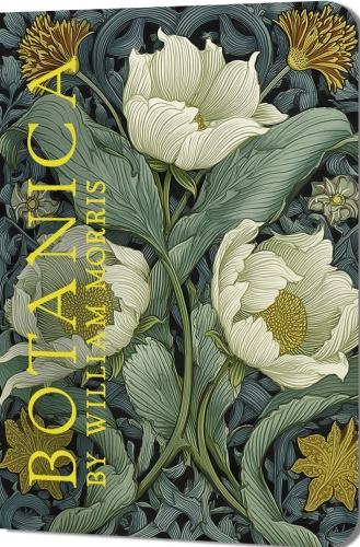 Notizbuch Botanica (weiße und rosa Blumen auf blauem Hintergrund)