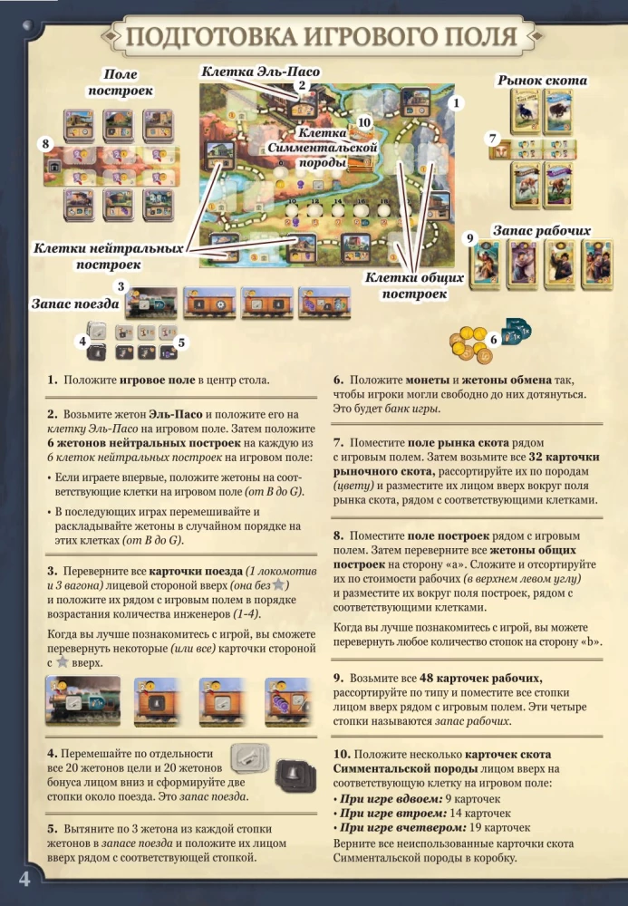 Настольная игра - Великий Западный путь. Эль-Пасо