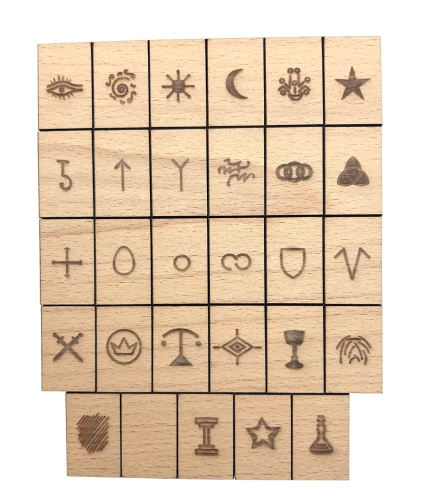 Witch's Runes (set of wooden runes for divination made of beech)