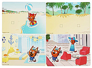 IQ Klebeelemente aus Plastik. Lieblingshelden. Drei Katzen und das Meer der Abenteuer