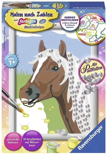 Nummeriertes Malen 13x18cm - Pferd
