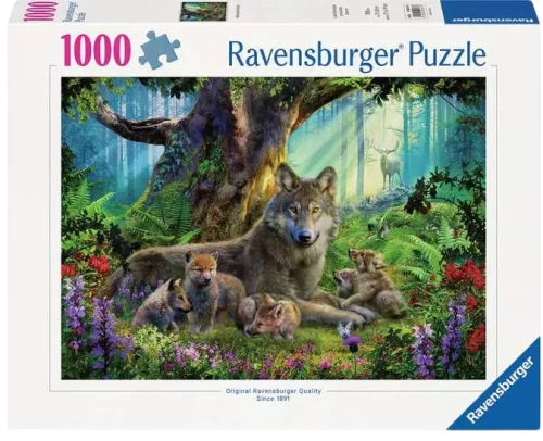 Puzzle 1000 - Wölfe im Wald