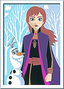 Painting by numbers 13x18 cm - Anna and Olaf