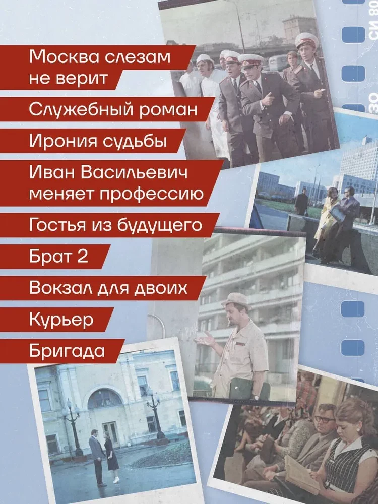 Moscow in Cinema. A Journey to the Filming Locations of Favorite Movies. From Moscow Does Not Believe in Tears to Brother 2