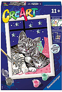 Painting by numbers 18x13 cm - Sleepy Kitties