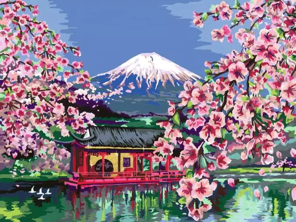Painting by numbers 40x30 cm - Japanese Cherry Blossom