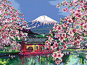 Painting by numbers 40x30 cm - Japanese Cherry Blossom