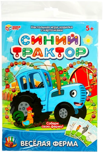 Brettspiel - Blauer Traktor. Lustiger Bauernhof