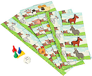Brettspiel - Blauer Traktor. Lustiger Bauernhof