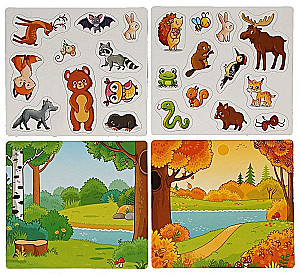 Entwicklungsspiel - Waldtiere. Magnetisch