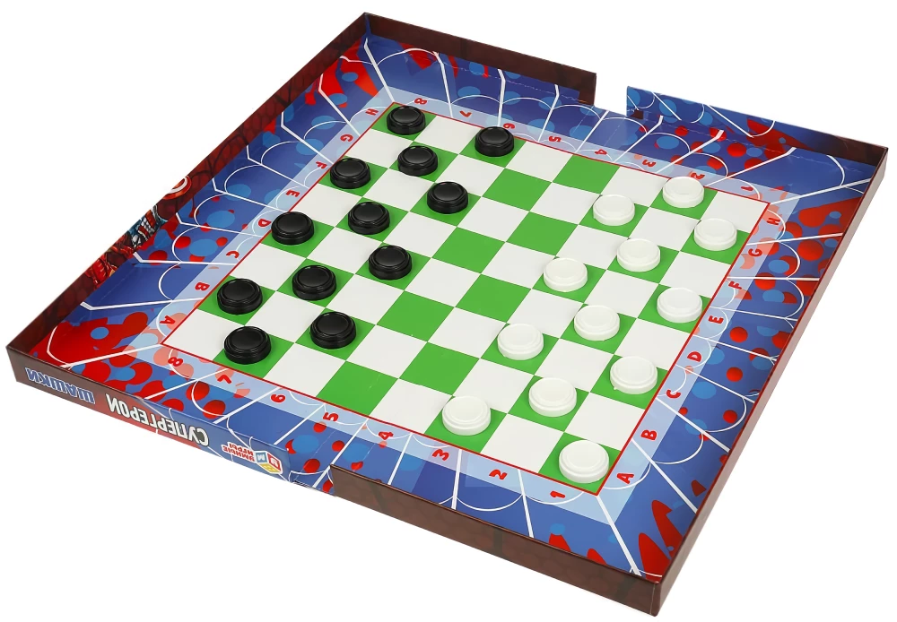 Brettspiel - Dame. Superhelden