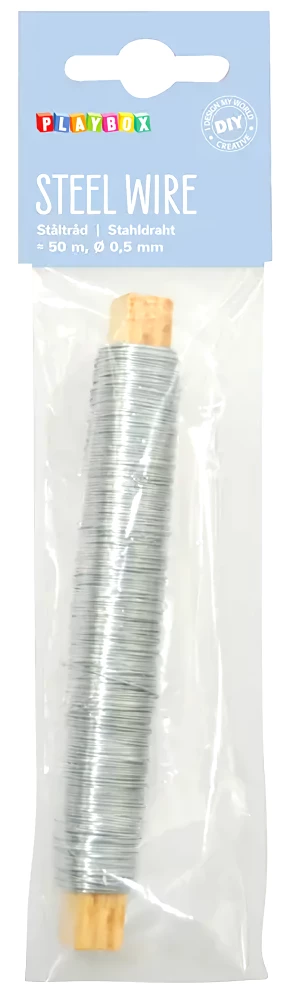 Metallene Draht, 50m, silberfarben