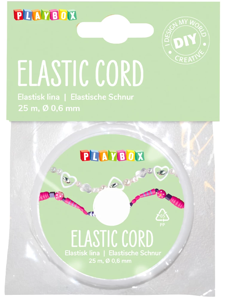 Elastisches Band, 25 m, transparent