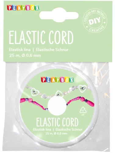 Elastisches Band, 25 m, transparent