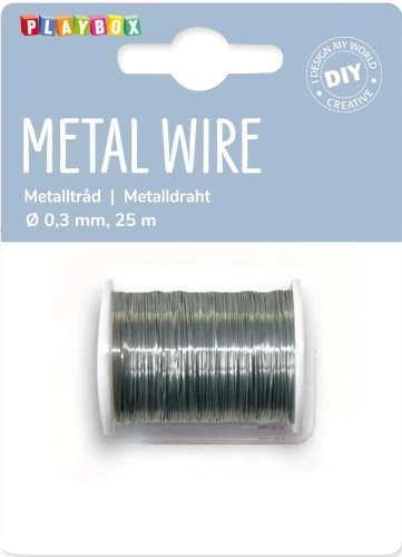 Metallene Draht, 50 m, silberfarben