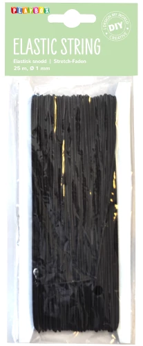 Elastisches Seil, 25 m, schwarz