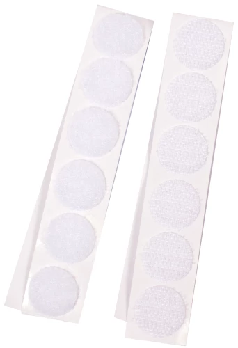 Klettverschlüsse-Set, 12 Stück, weiß