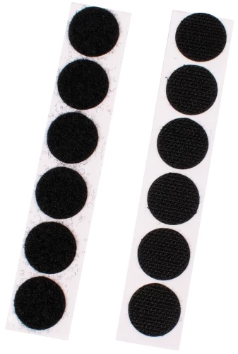 Klettverschluss-Set, 12 Stück, schwarz